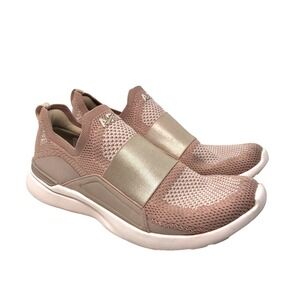 APL Techloom Bliss‎ Running Sneakers Womens 8 Dust Pink Slip On Activewear